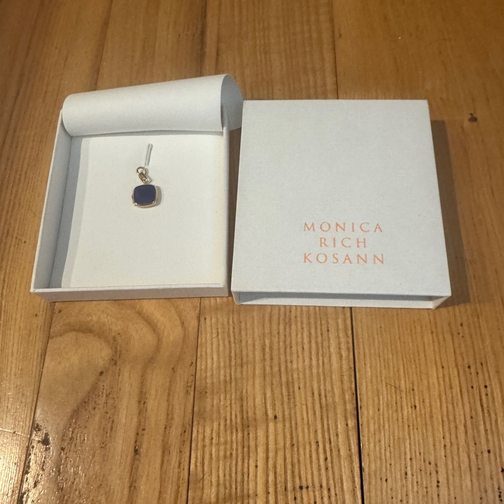 Monica Rich Kosann Blue Enamel Cushion Locket